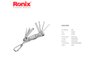 Imagen de JUEGO DE LLAVES HEXAGONALES PLEGABLES RONIX DE 1,5 A 8MM